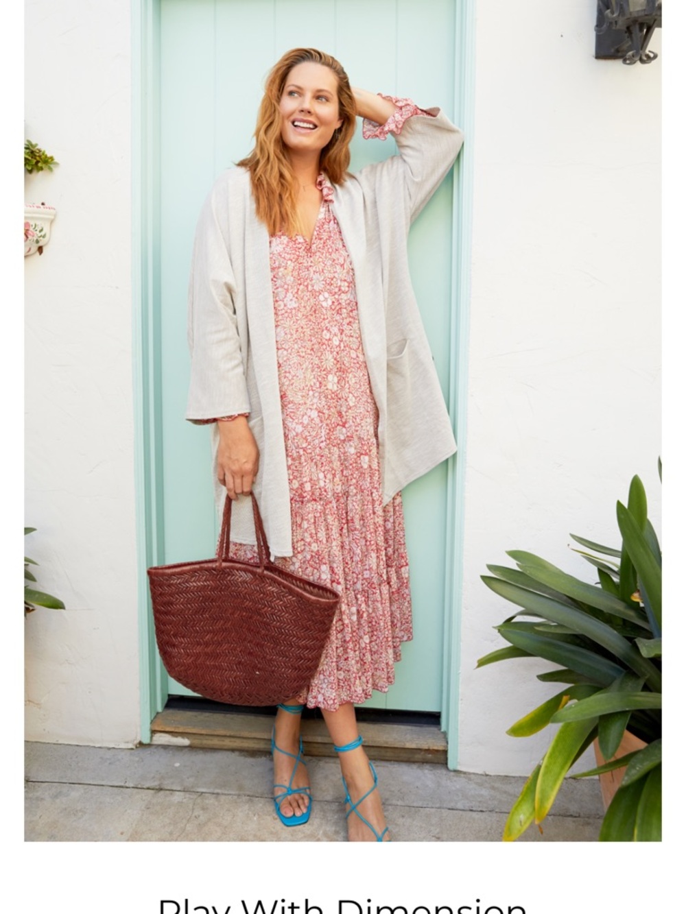 DONNI. Ribbed Cream Sweater Coat - Picture 4 of 6